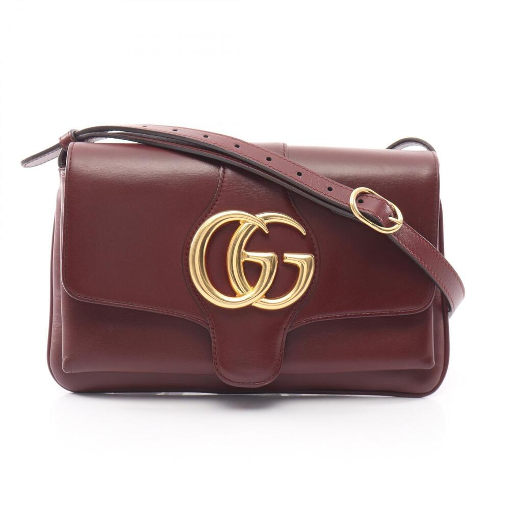 Gucci Ally GG Marmont Leather Shoulder Bag Bordeaux Purple